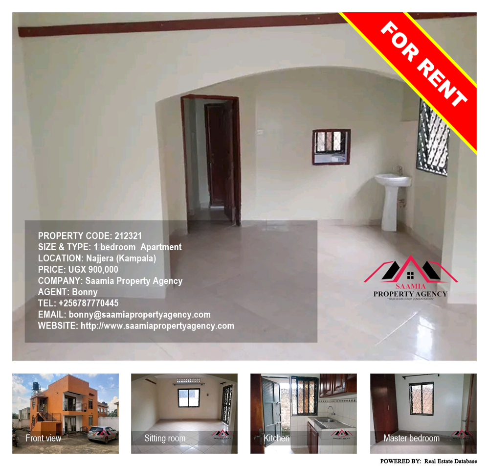 1 bedroom Apartment  for rent in Najjera Kampala Uganda, code: 212321