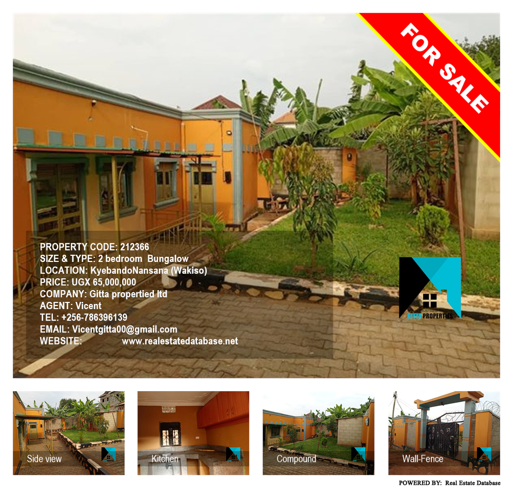 2 bedroom Bungalow  for sale in KyebandoNansana Wakiso Uganda, code: 212366