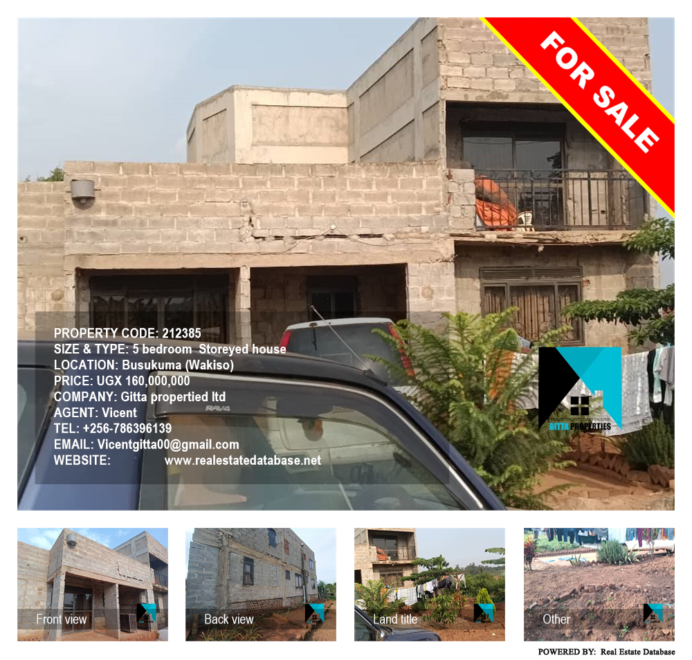 5 bedroom Storeyed house  for sale in Busukuma Wakiso Uganda, code: 212385