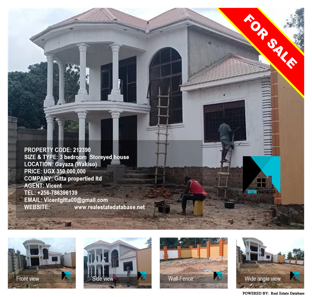 3 bedroom Storeyed house  for sale in Gayaza Wakiso Uganda, code: 212390