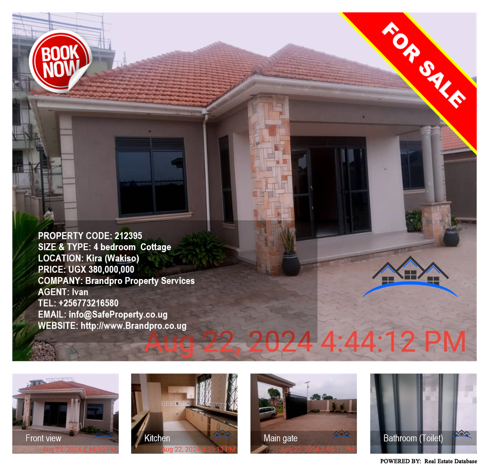 4 bedroom Cottage  for sale in Kira Wakiso Uganda, code: 212395