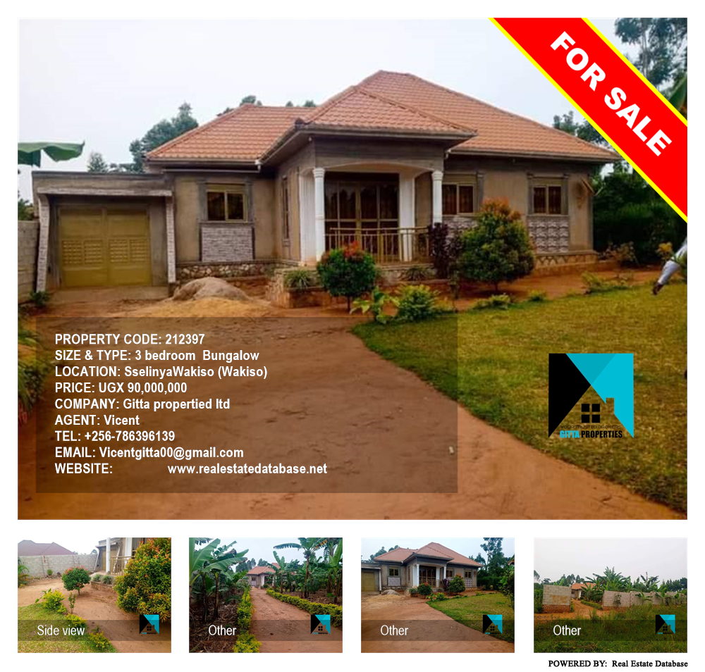 3 bedroom Bungalow  for sale in SselinyaWakiso Wakiso Uganda, code: 212397