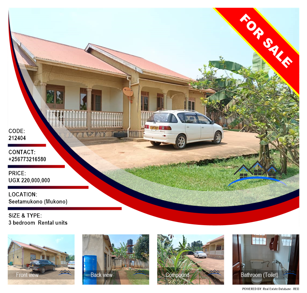 3 bedroom Rental units  for sale in Seetamukono Mukono Uganda, code: 212404