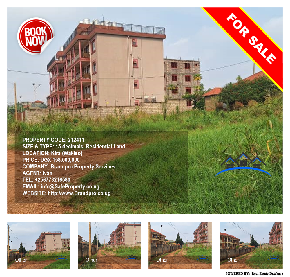 Residential Land  for sale in Kira Wakiso Uganda, code: 212411