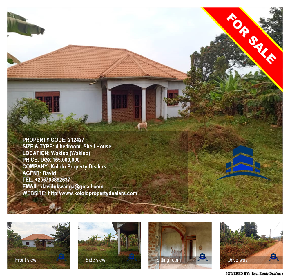 4 bedroom Shell House  for sale in Wakiso Wakiso Uganda, code: 212427