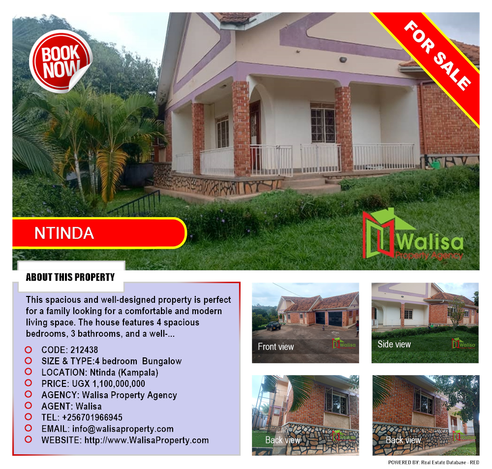 4 bedroom Bungalow  for sale in Ntinda Kampala Uganda, code: 212438