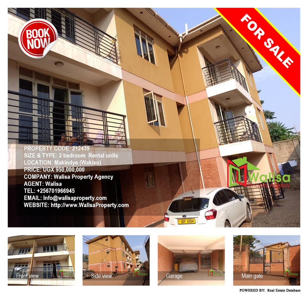 2 bedroom Rental units  for sale in Makindye Wakiso Uganda, code: 212439