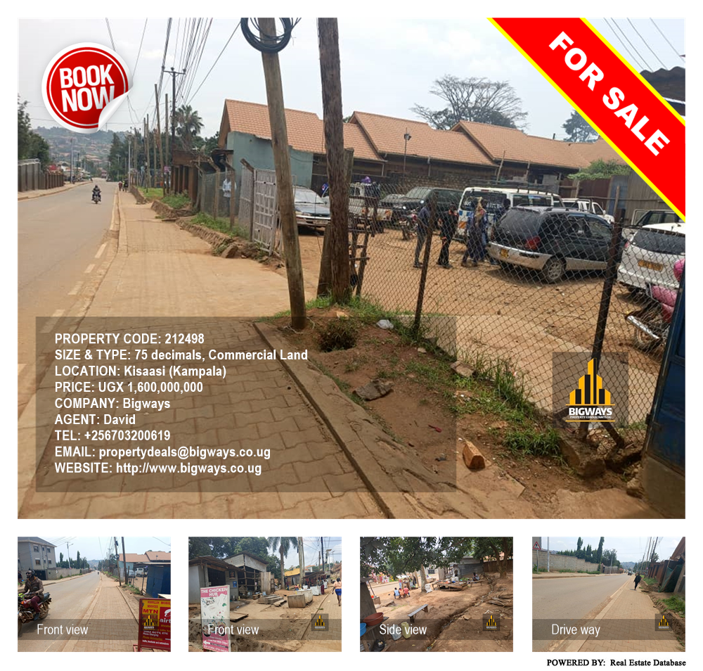 Commercial Land  for sale in Kisaasi Kampala Uganda, code: 212498