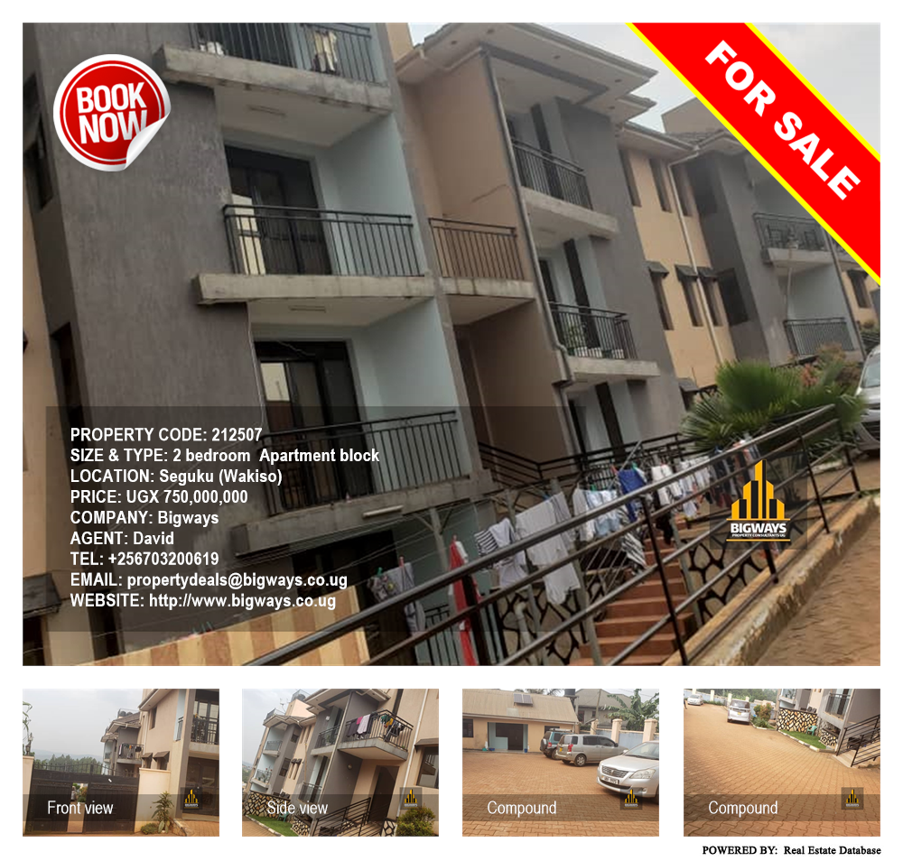 2 bedroom Apartment block  for sale in Seguku Wakiso Uganda, code: 212507