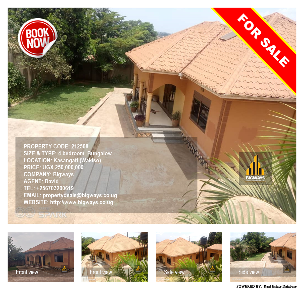 4 bedroom Bungalow  for sale in Kasangati Wakiso Uganda, code: 212508