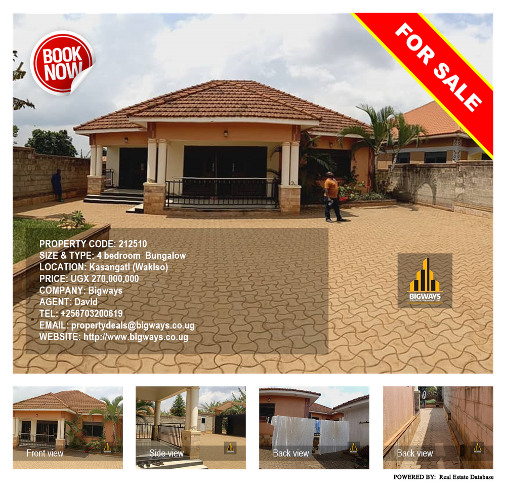 4 bedroom Bungalow  for sale in Kasangati Wakiso Uganda, code: 212510