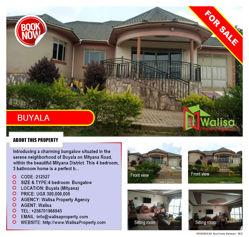 4 bedroom Bungalow  for sale in Buyala Mityana Uganda, code: 212527