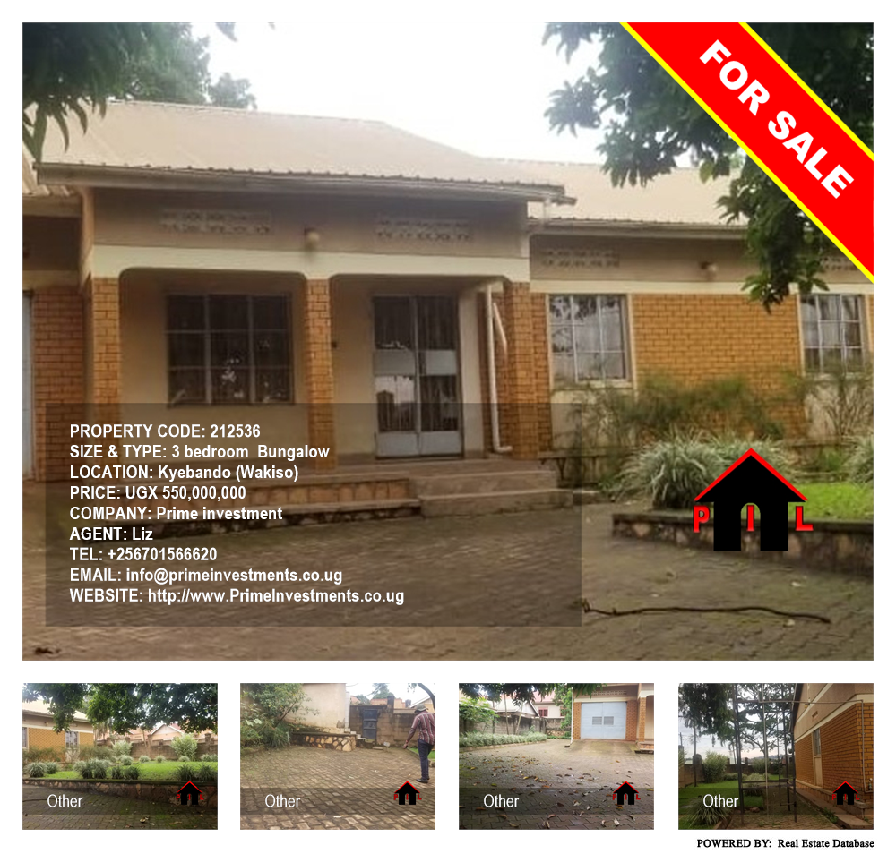 3 bedroom Bungalow  for sale in Kyebando Wakiso Uganda, code: 212536