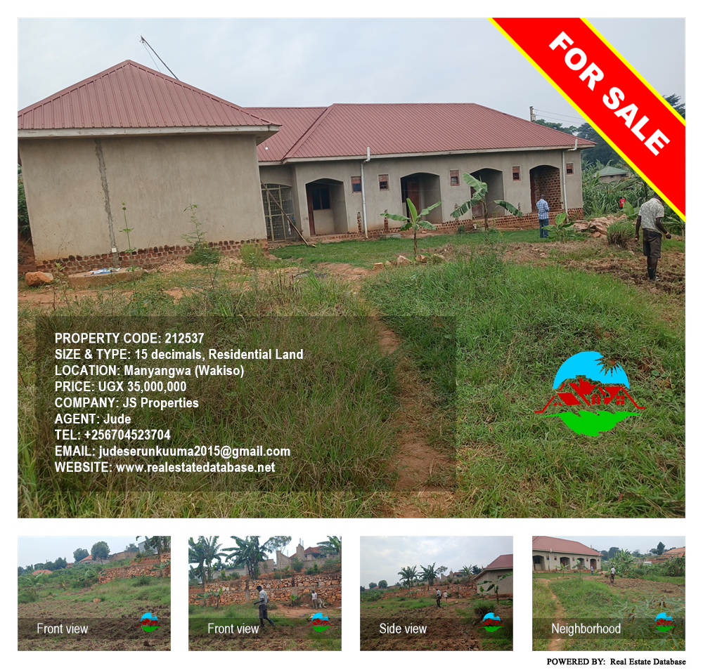 Residential Land  for sale in Manyangwa Wakiso Uganda, code: 212537