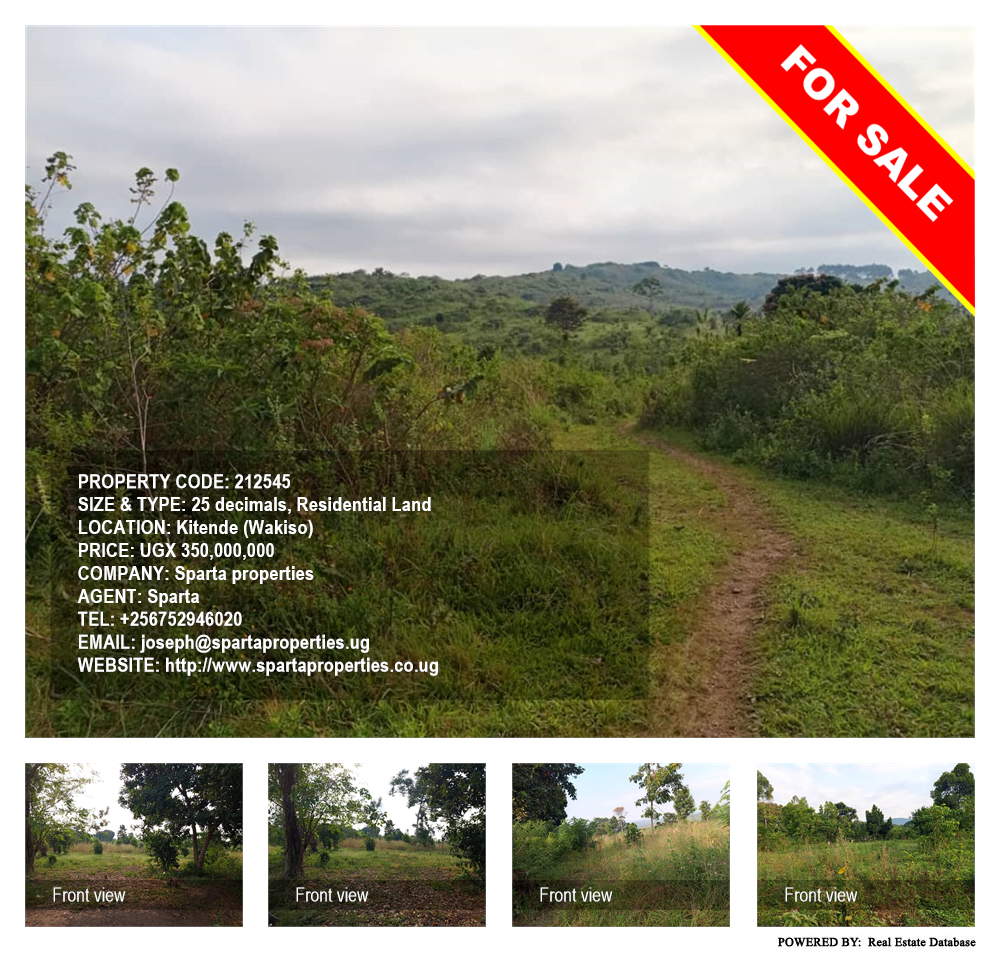 Residential Land  for sale in Kitende Wakiso Uganda, code: 212545