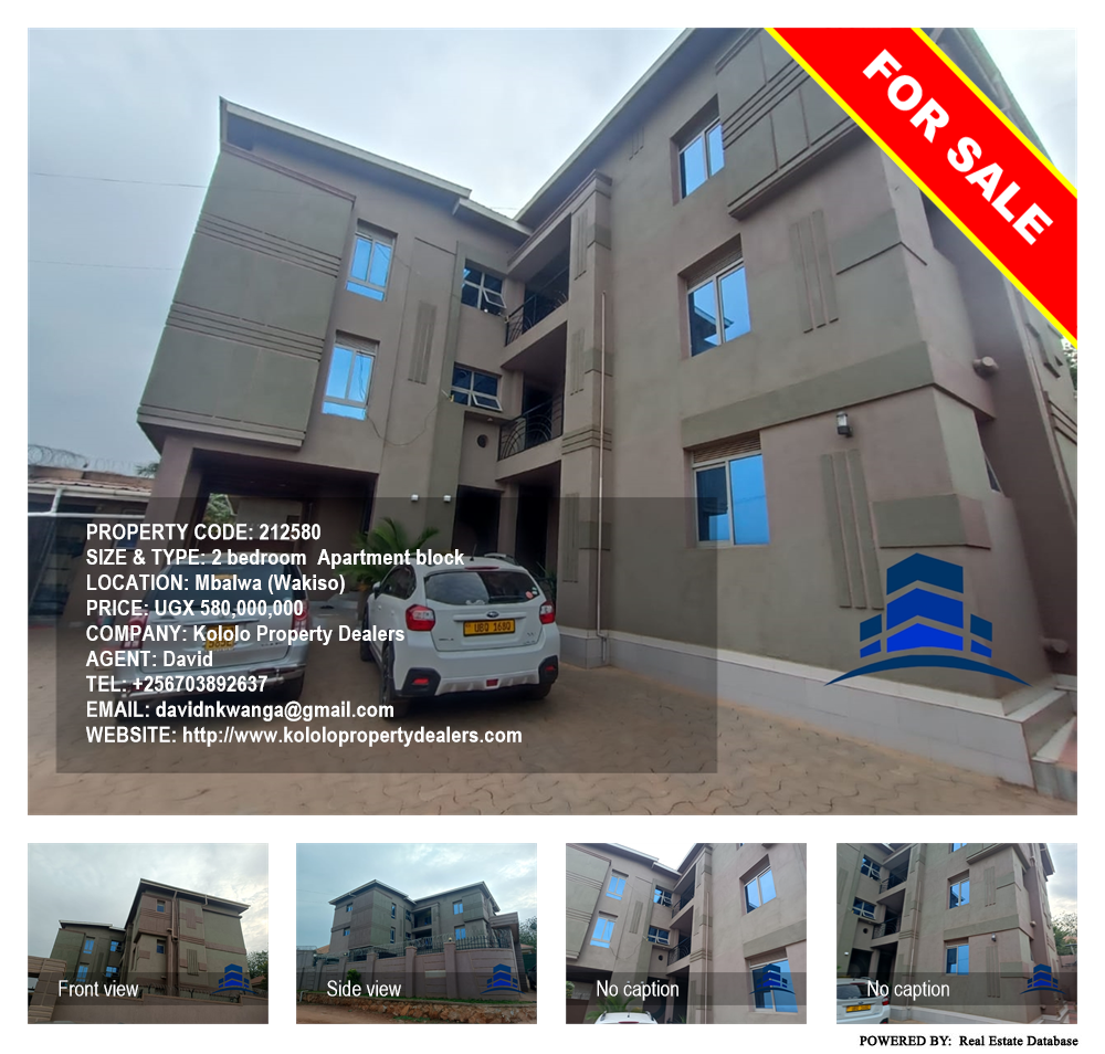 2 bedroom Apartment block  for sale in Mbalwa Wakiso Uganda, code: 212580