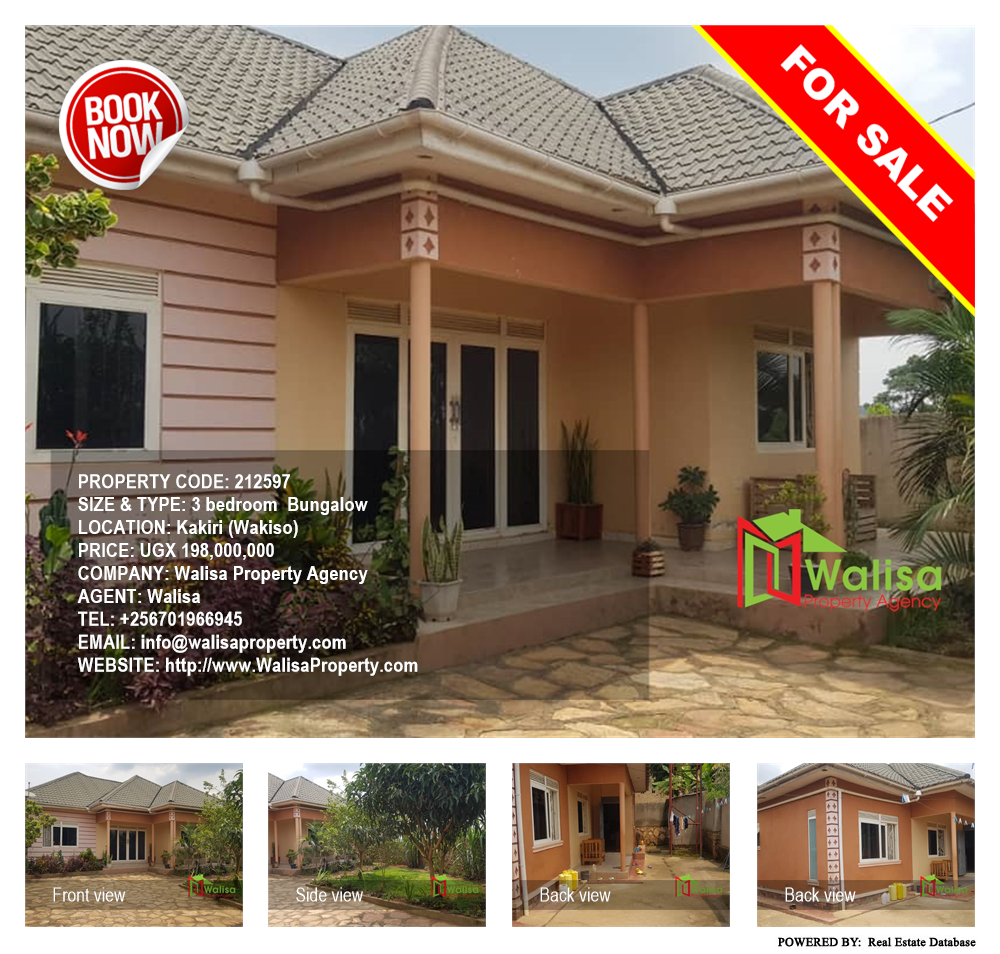 3 bedroom Bungalow  for sale in Kakiri Wakiso Uganda, code: 212597