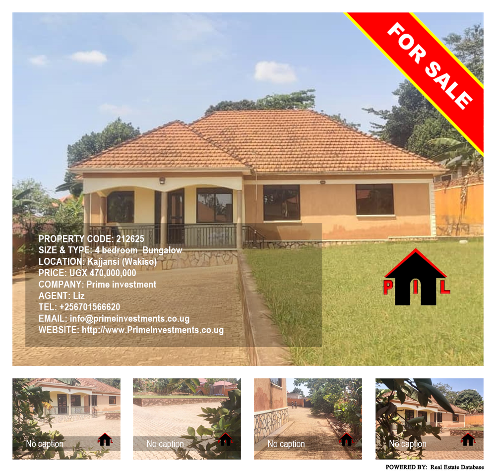 4 bedroom Bungalow  for sale in Kajjansi Wakiso Uganda, code: 212625