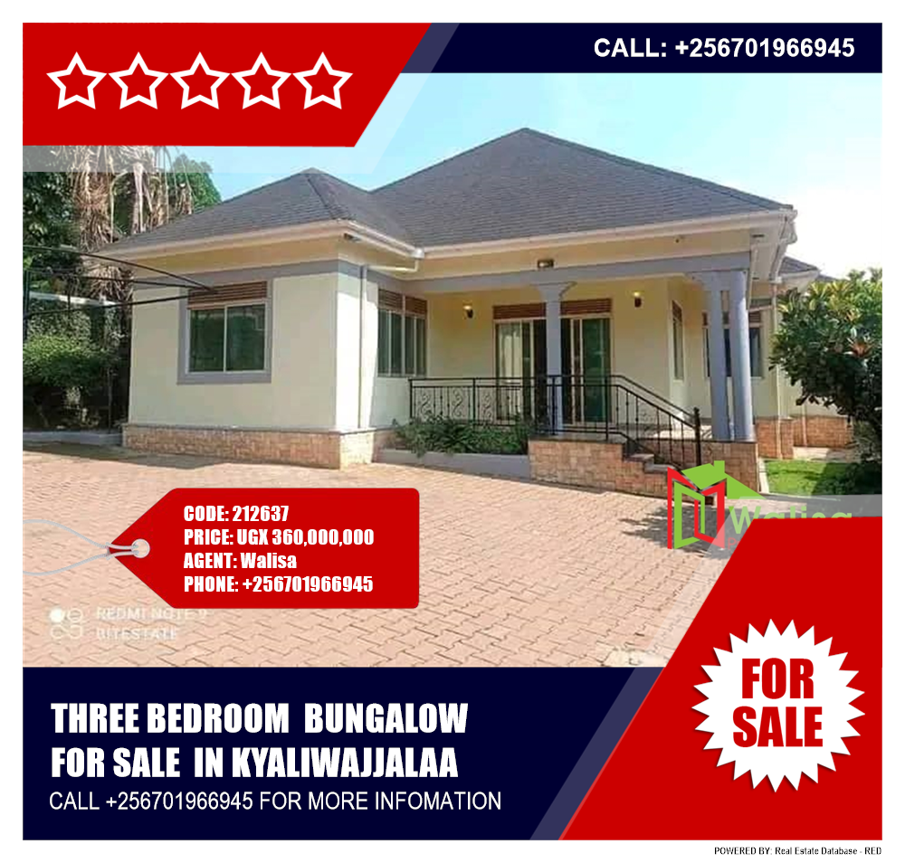 3 bedroom Bungalow  for sale in Kyaliwajjalaa Wakiso Uganda, code: 212637