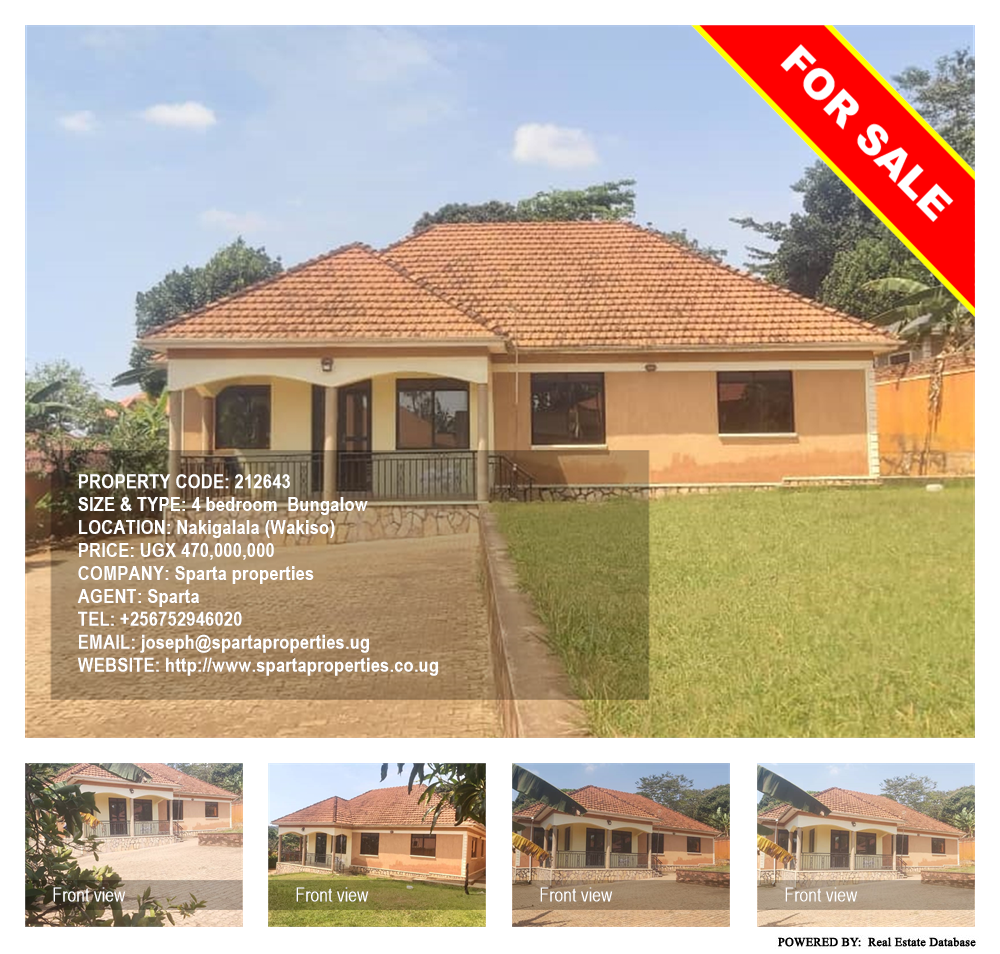 4 bedroom Bungalow  for sale in Nakigalala Wakiso Uganda, code: 212643