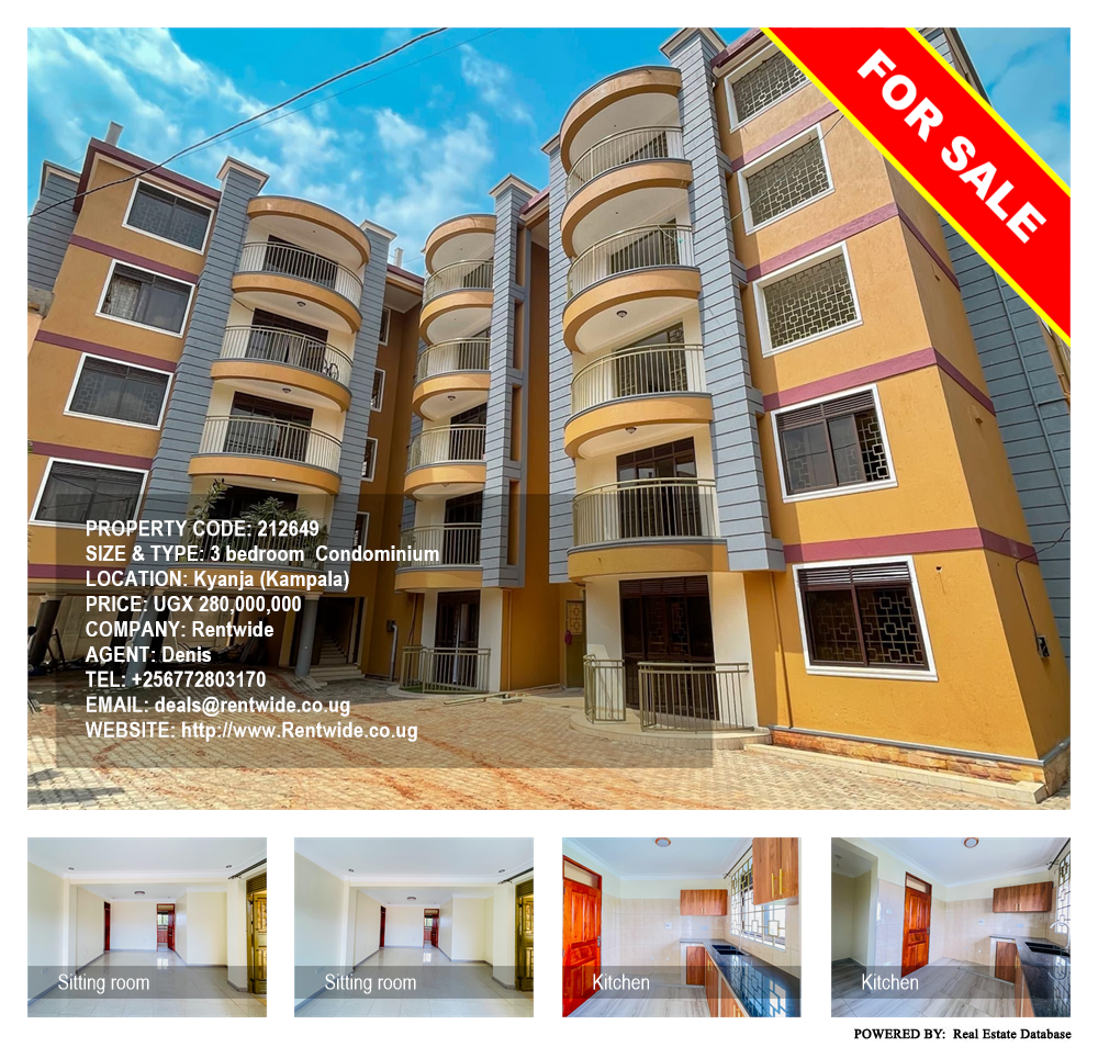 3 bedroom Condominium  for sale in Kyanja Kampala Uganda, code: 212649