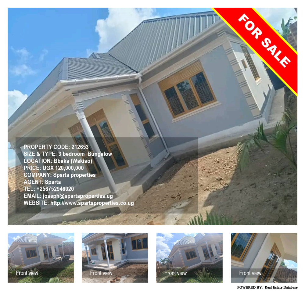 3 bedroom Bungalow  for sale in Bbaka Wakiso Uganda, code: 212653