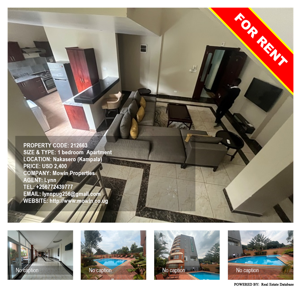 1 bedroom Apartment  for rent in Nakasero Kampala Uganda, code: 212663