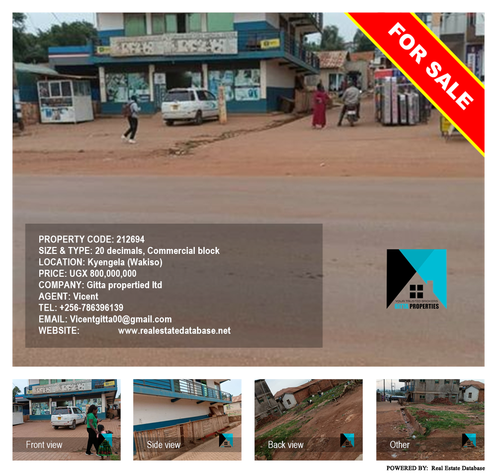 Commercial block  for sale in Kyengela Wakiso Uganda, code: 212694