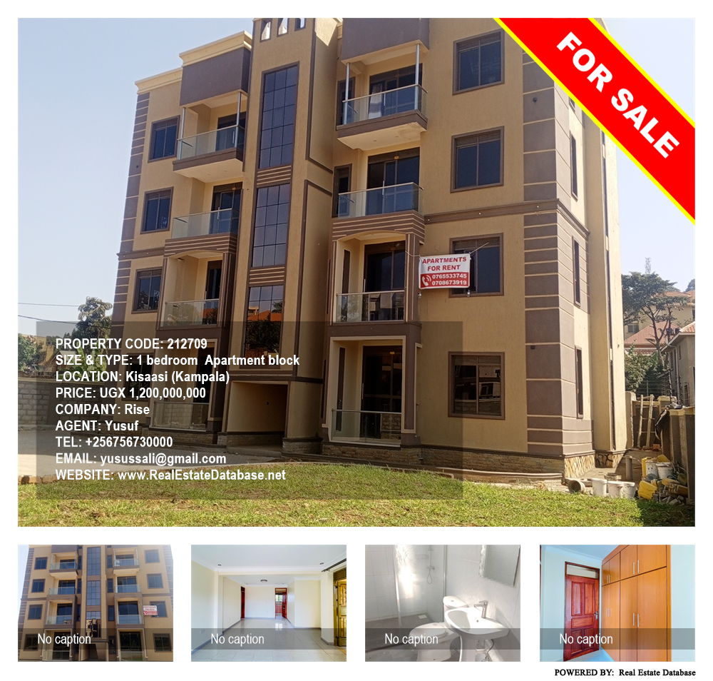 1 bedroom Apartment block  for sale in Kisaasi Kampala Uganda, code: 212709