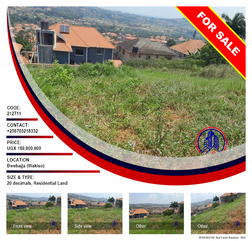 Residential Land  for sale in Bwebajja Wakiso Uganda, code: 212711