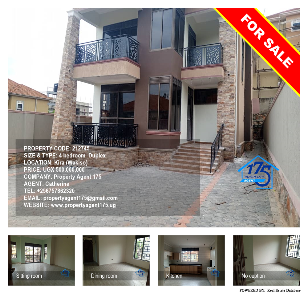 4 bedroom Duplex  for sale in Kira Wakiso Uganda, code: 212745