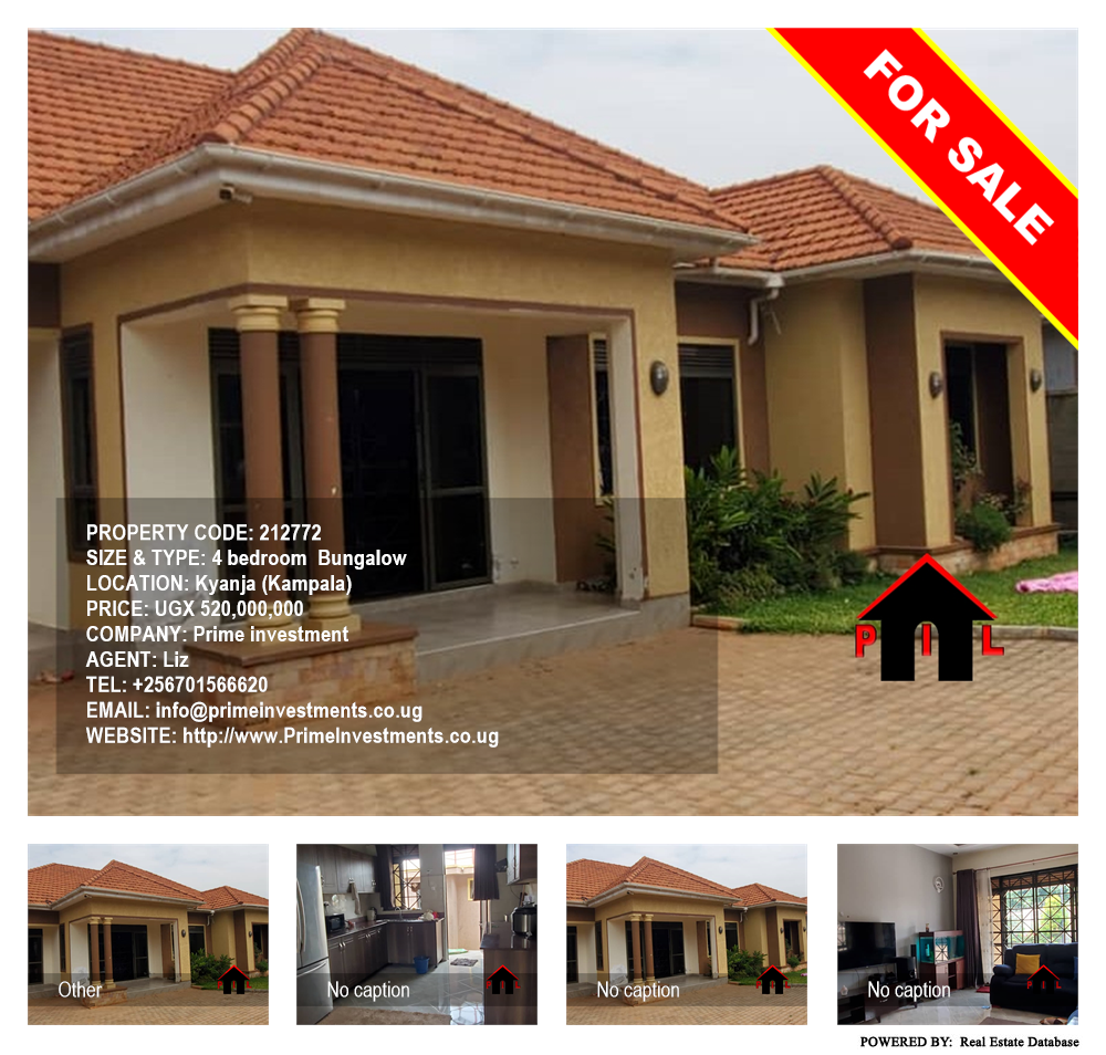 4 bedroom Bungalow  for sale in Kyanja Kampala Uganda, code: 212772