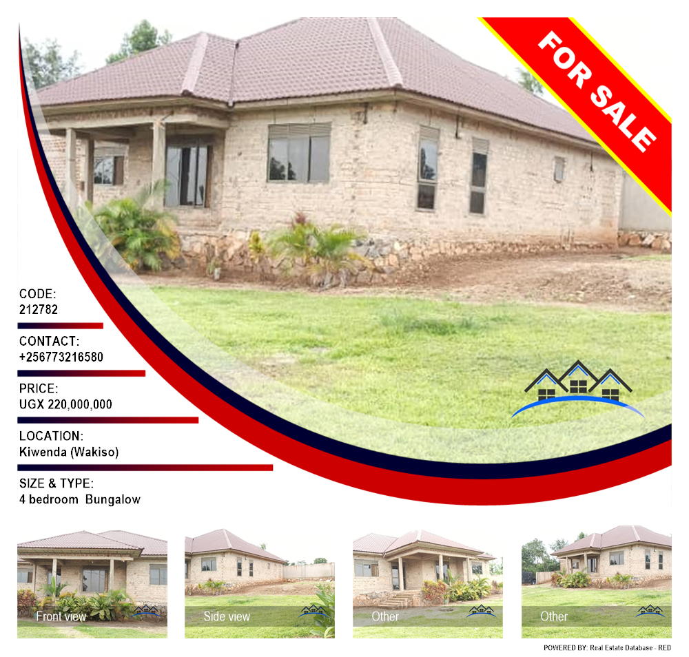 4 bedroom Bungalow  for sale in Kiwenda Wakiso Uganda, code: 212782