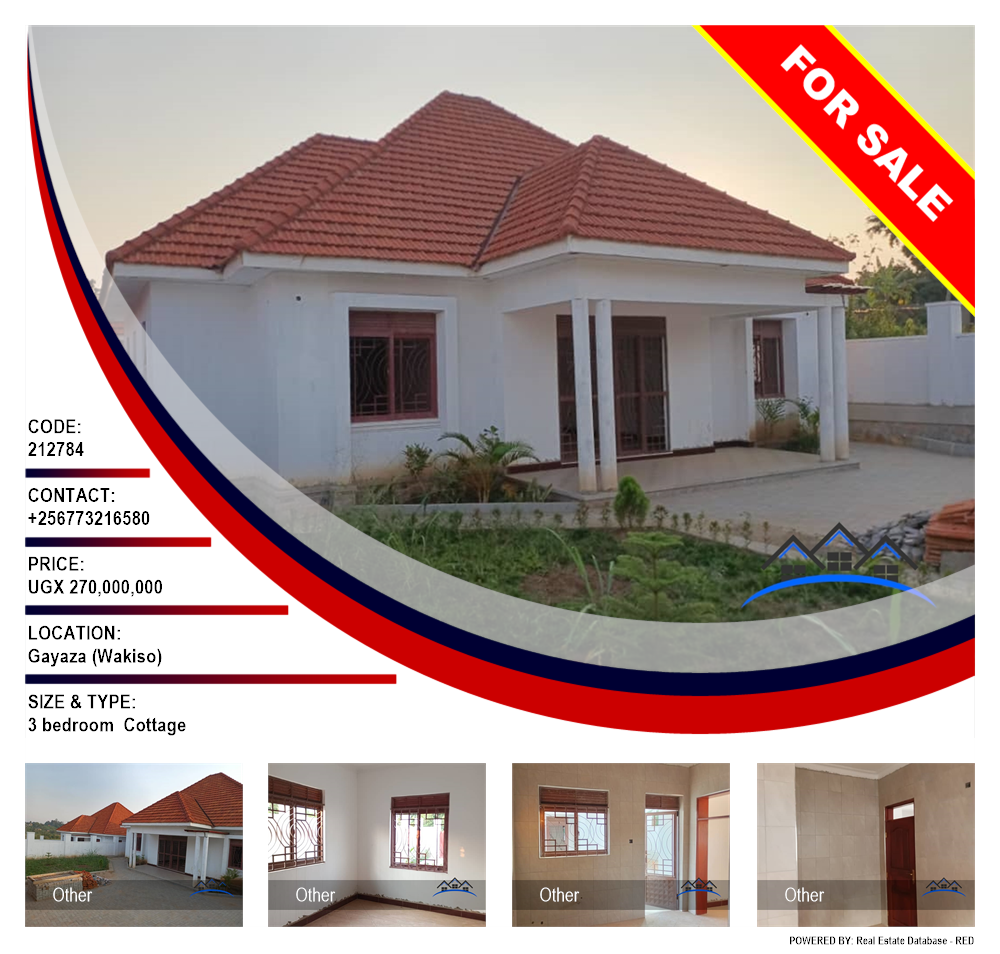 3 bedroom Cottage  for sale in Gayaza Wakiso Uganda, code: 212784