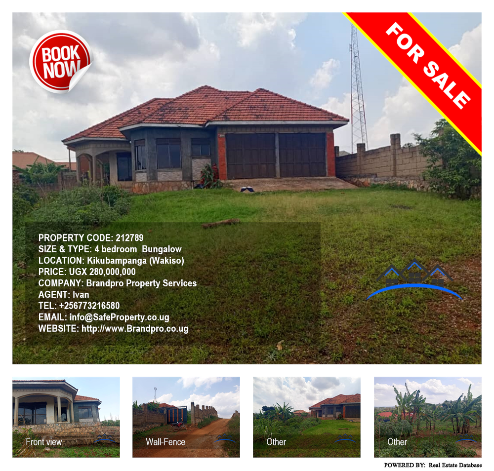 4 bedroom Bungalow  for sale in Kikubampanga Wakiso Uganda, code: 212789