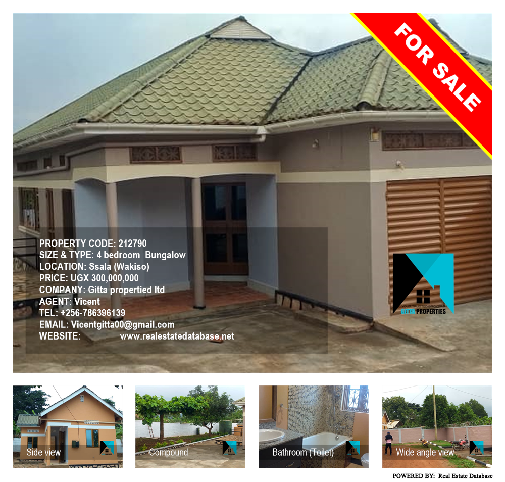 4 bedroom Bungalow  for sale in Ssala Wakiso Uganda, code: 212790