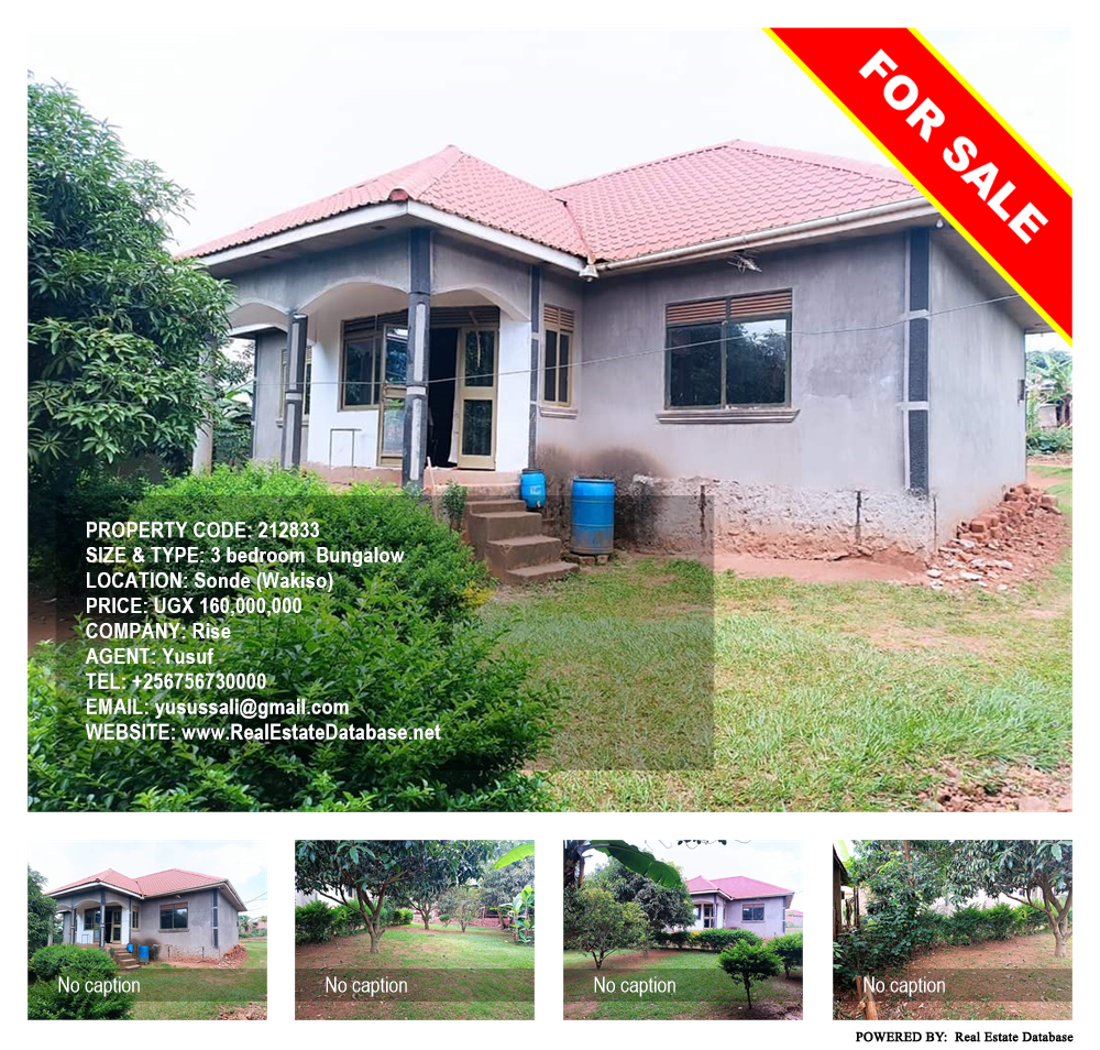 3 bedroom Bungalow  for sale in Sonde Wakiso Uganda, code: 212833