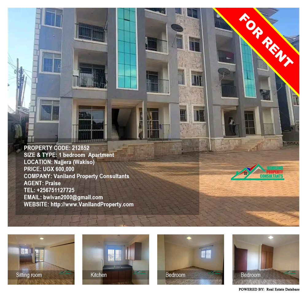 1 bedroom Apartment  for rent in Najjera Wakiso Uganda, code: 212852