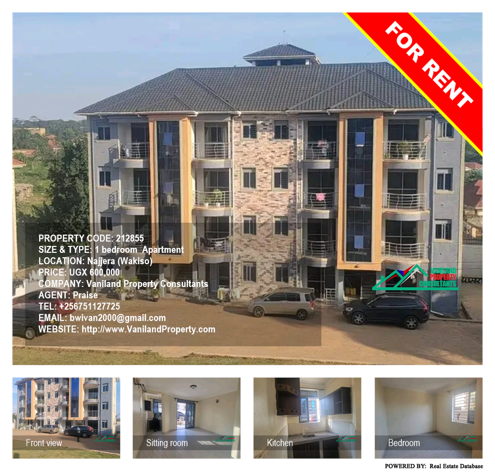 1 bedroom Apartment  for rent in Najjera Wakiso Uganda, code: 212855