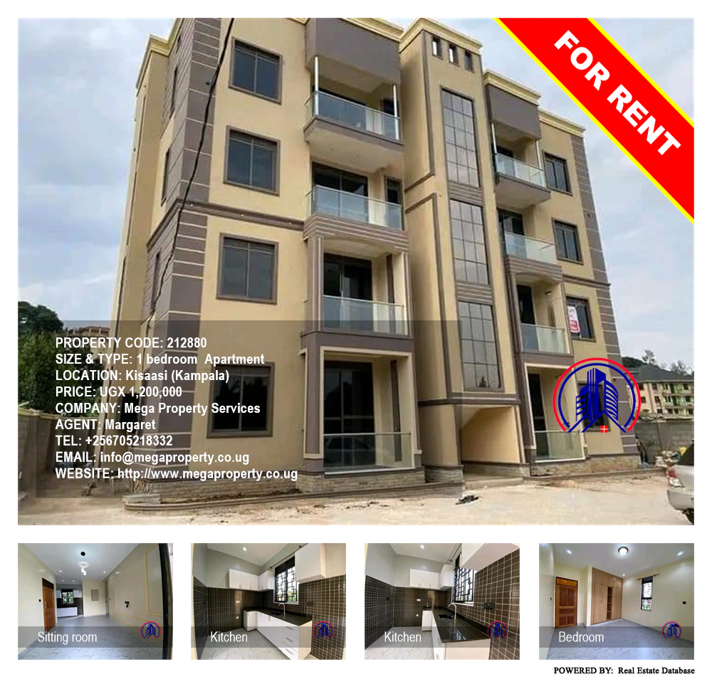 1 bedroom Apartment  for rent in Kisaasi Kampala Uganda, code: 212880