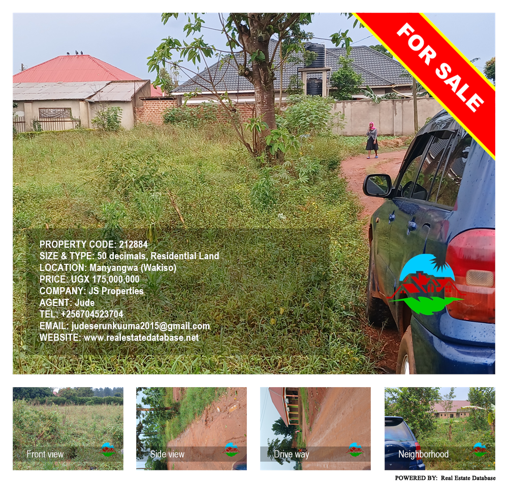 Residential Land  for sale in Manyangwa Wakiso Uganda, code: 212884