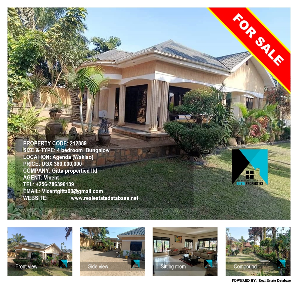 4 bedroom Bungalow  for sale in Agenda Wakiso Uganda, code: 212889