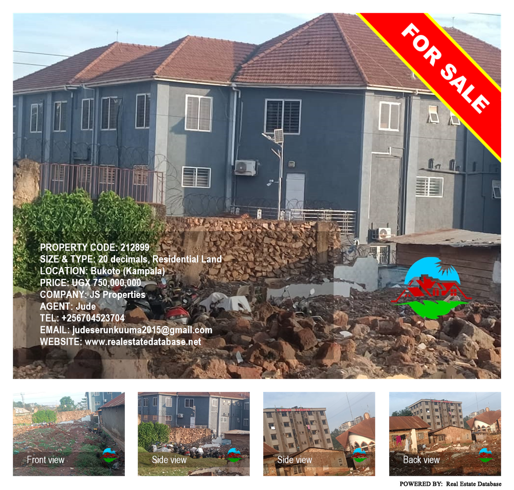 Residential Land  for sale in Bukoto Kampala Uganda, code: 212899