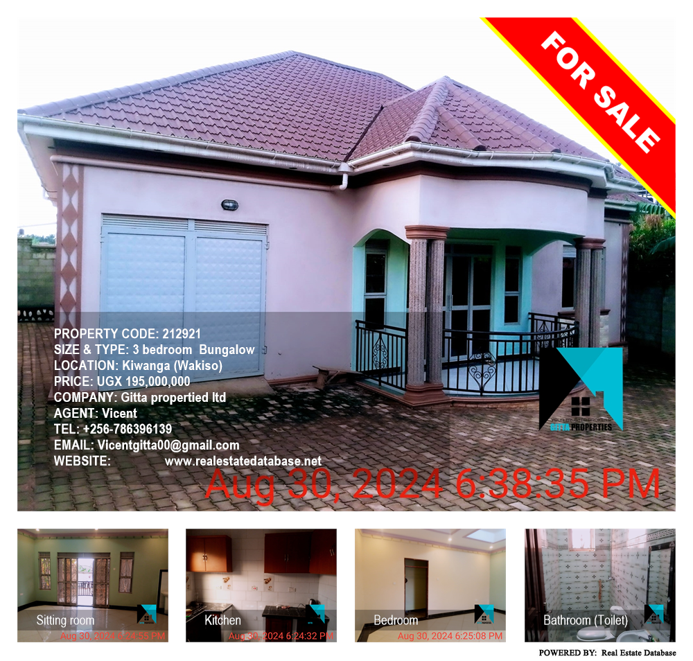 3 bedroom Bungalow  for sale in Kiwanga Wakiso Uganda, code: 212921