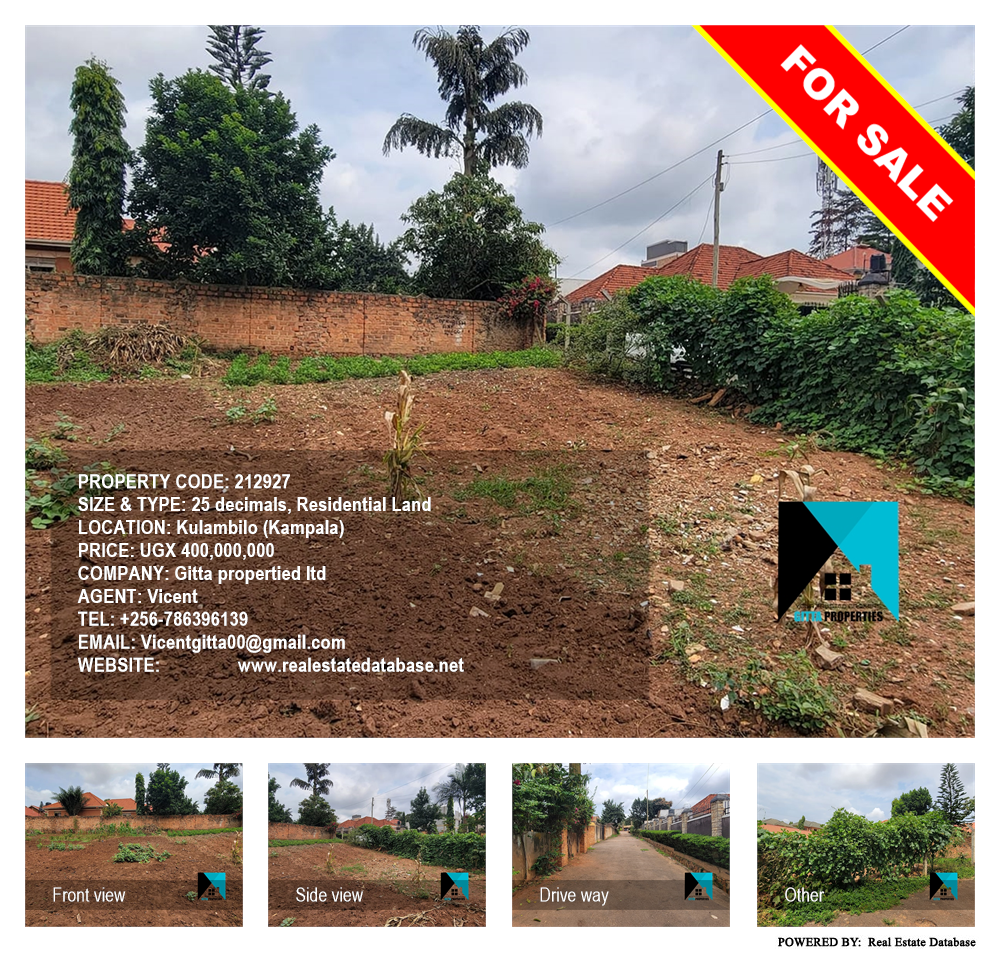 Residential Land  for sale in Kulambilo Kampala Uganda, code: 212927