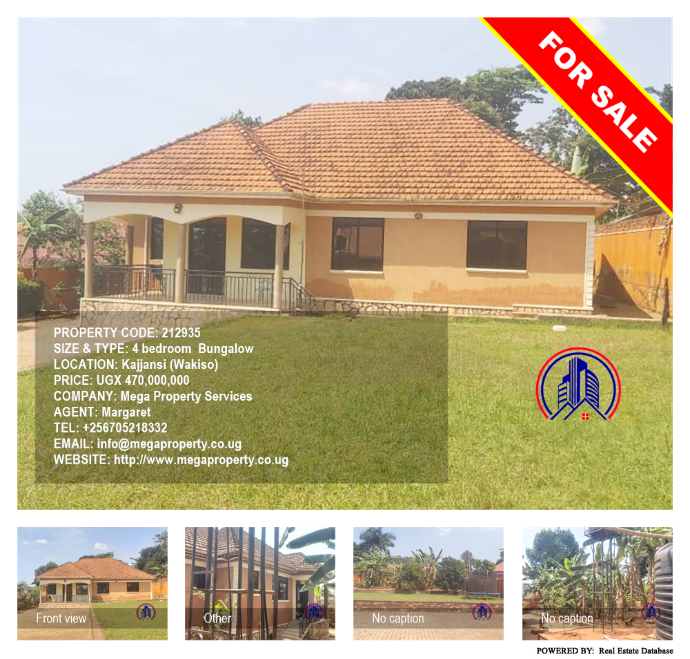 4 bedroom Bungalow  for sale in Kajjansi Wakiso Uganda, code: 212935