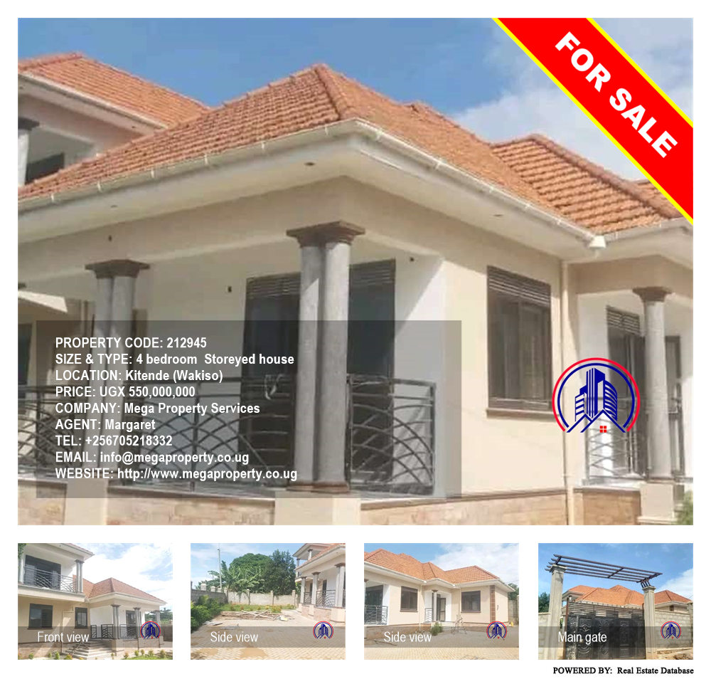 4 bedroom Storeyed house  for sale in Kitende Wakiso Uganda, code: 212945