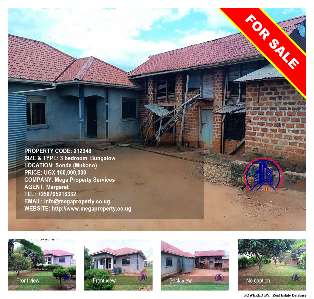 3 bedroom Bungalow  for sale in Sonde Mukono Uganda, code: 212948