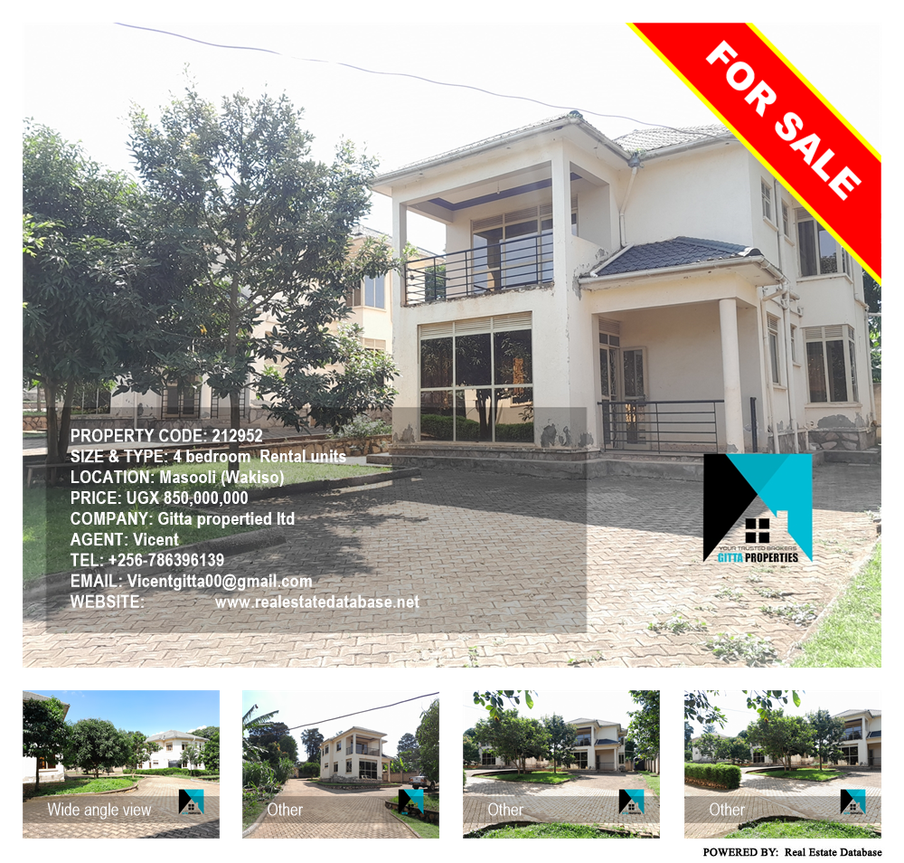 4 bedroom Rental units  for sale in Masooli Wakiso Uganda, code: 212952