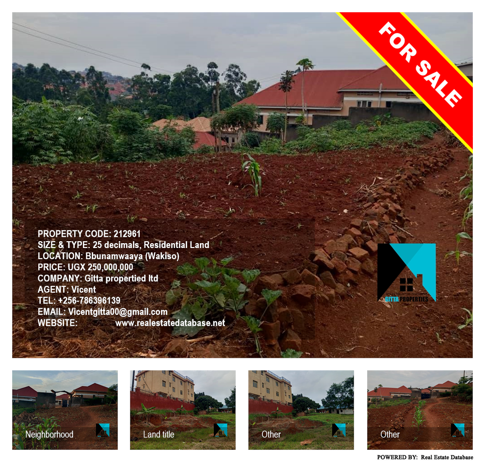 Residential Land  for sale in Bbunamwaaya Wakiso Uganda, code: 212961